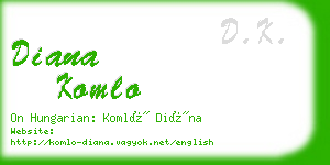 diana komlo business card